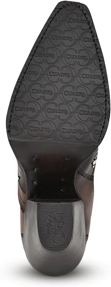 Cuadra Women's Bootie in Genuine Leather Brown 4W00RS