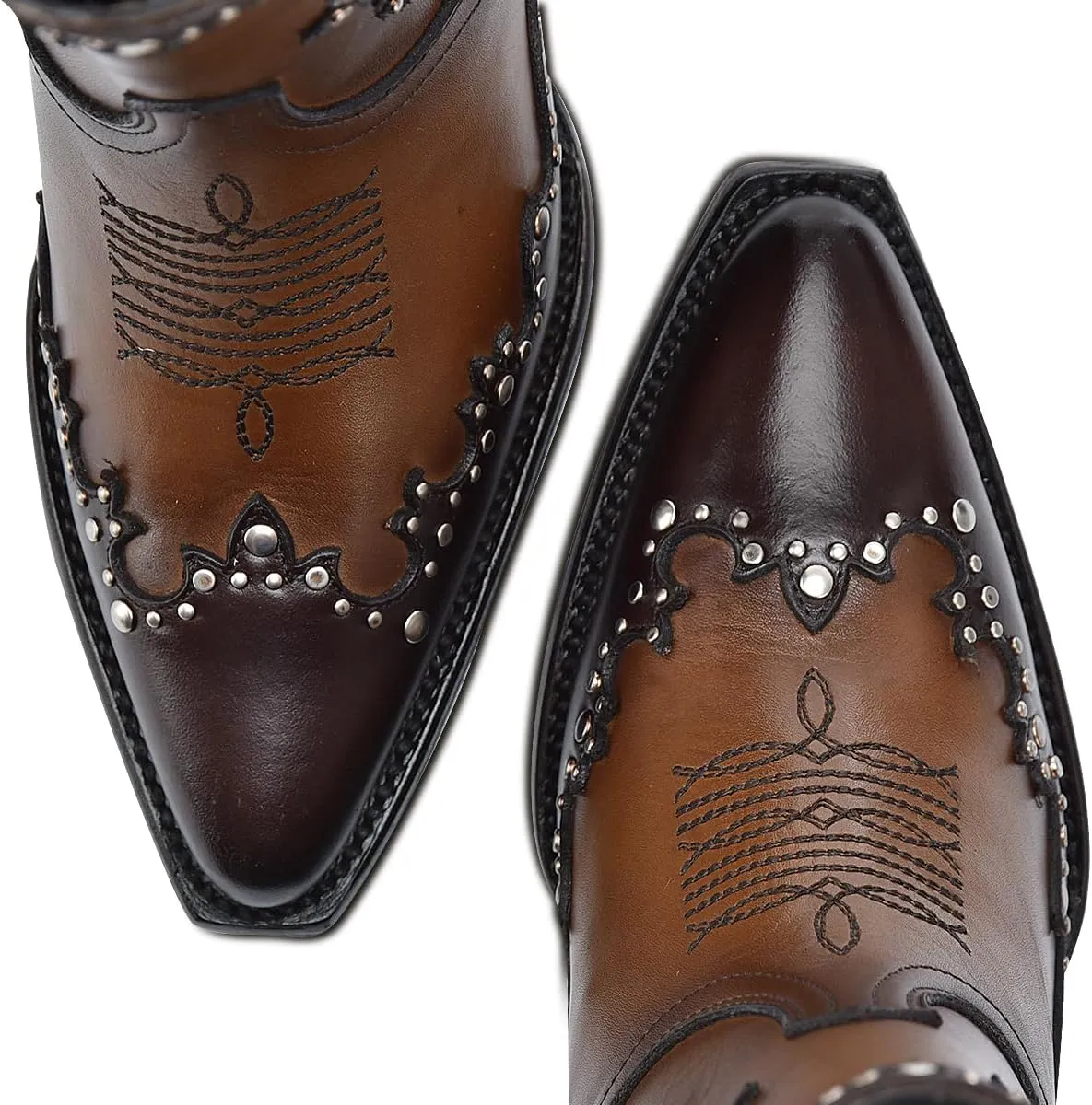 Cuadra Women's Bootie in Genuine Leather Brown 4W00RS