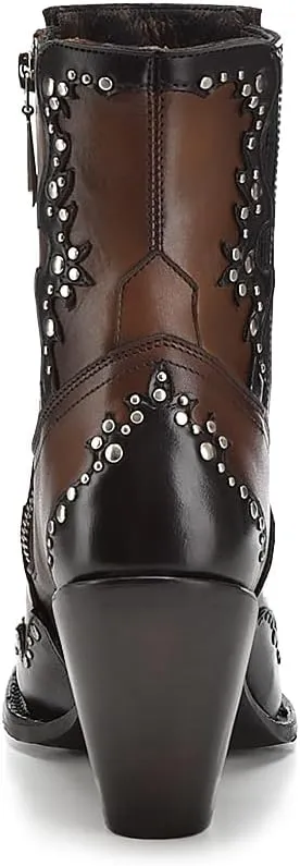 Cuadra Women's Bootie in Genuine Leather Brown 4W00RS
