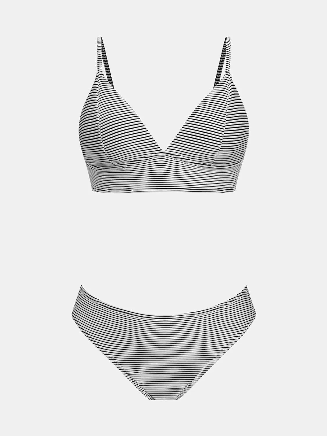 CUPSHE Women Bikini Set Solid Color Sexy Triangle Two Piece Swimsuit