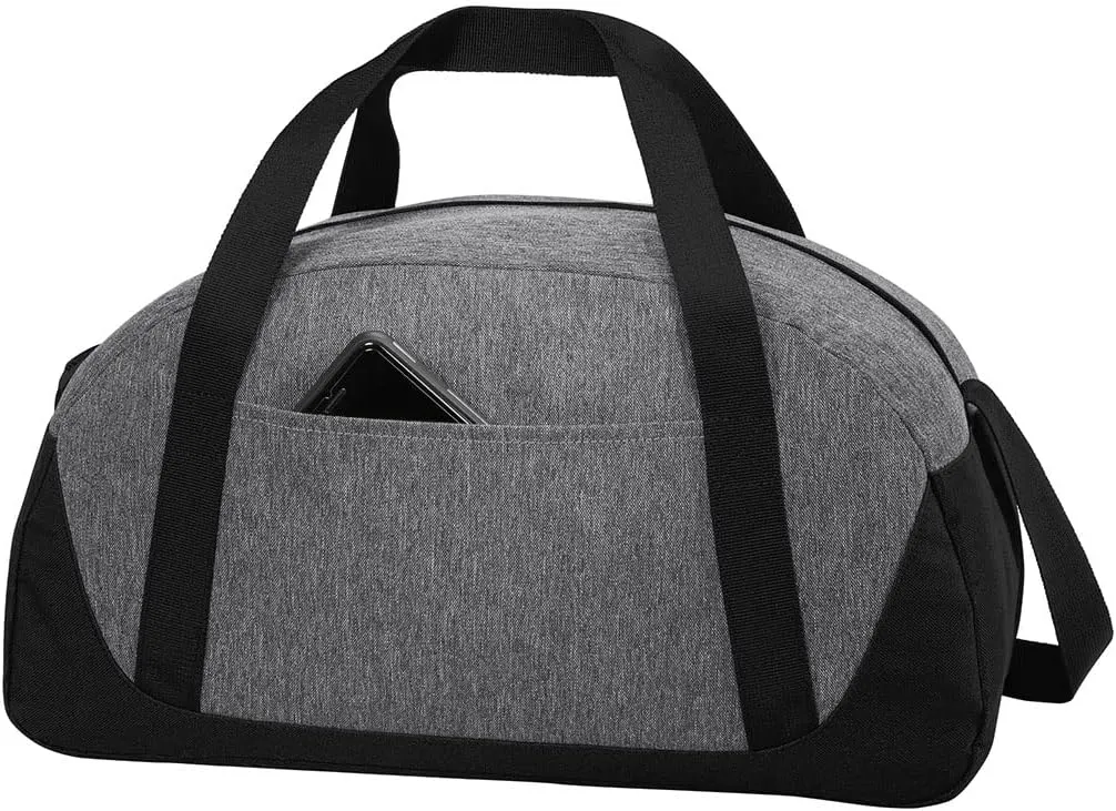 Custom Sport Duffel Bags for Men, Women, Dome, Grey - Add Your Monogram - Personalized Weekender Bag for Gym, Overnight, Travel
