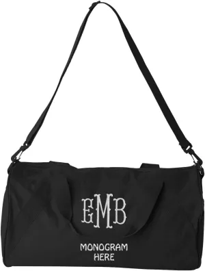 Custom Sport Duffel Bags for Men, Women, Recycled, Black - Your Monogram - Personalized Weekender Bag for Gym, Overnight, Travel
