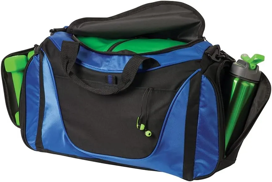 Custom Sport Duffel Bags for Men, Women, Two-Tone, Red - Add Your Name - Personalized Weekender Bag for Gym, Overnight, Travel