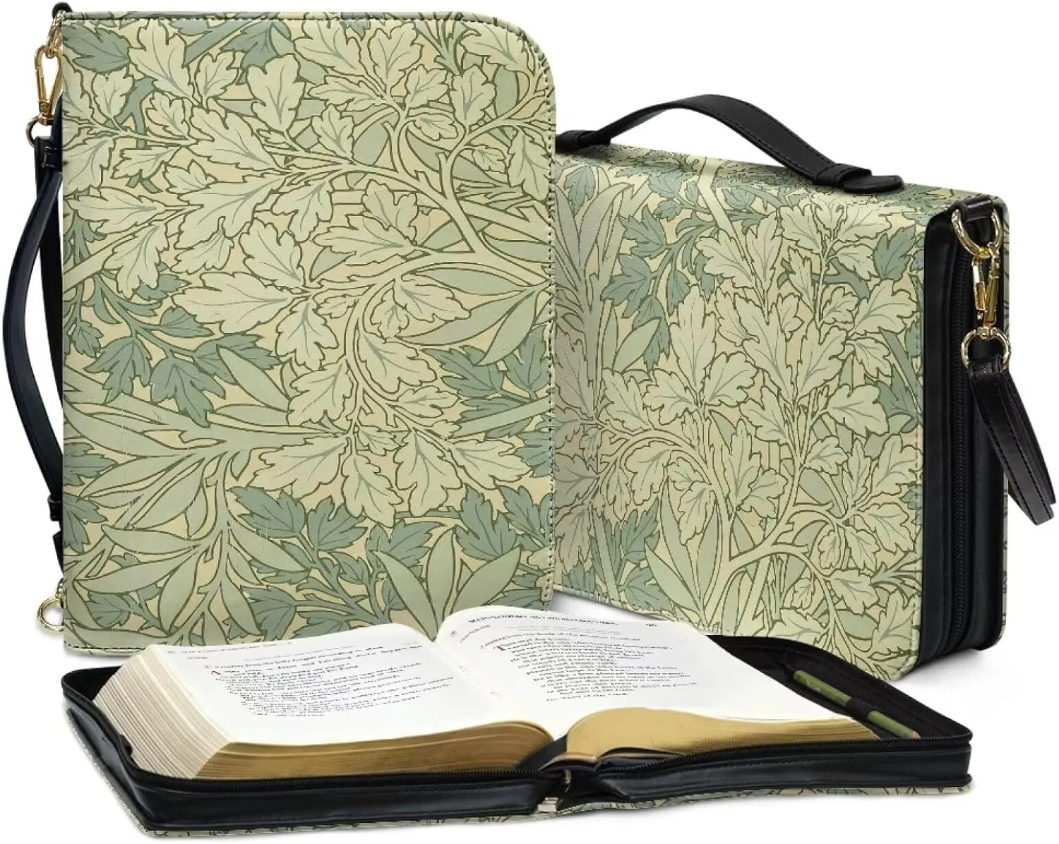 Customization Bible Cover Church Book Cover,Carrying Book Case Crossbody Bag Bible Protective with Zipper