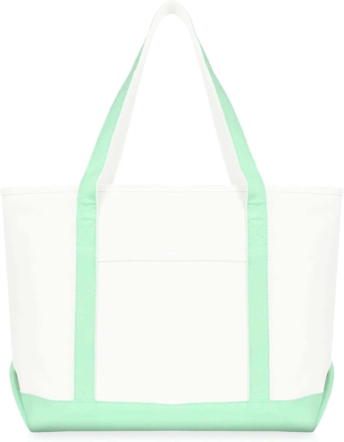 DALIX Daily Shoulder Tote Bag Premium Cotton in Mint Green