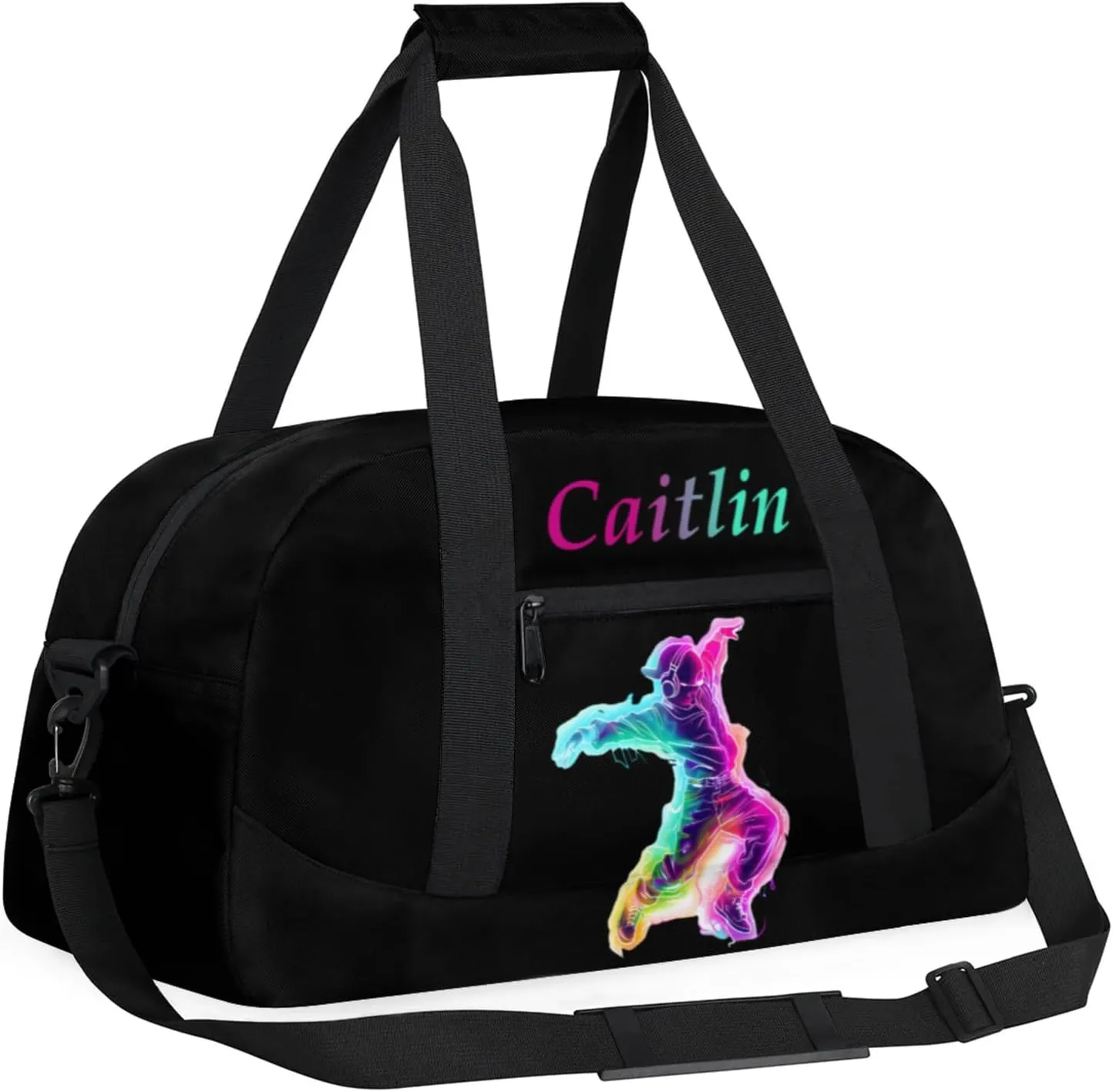 Dance Duffle-Bag for Teens Girls,Custom Hip-Hop-Bag for Dancer,Carry-on Lightweight for Travel-Duffle,Overnight,Workout Neon Dance Yellow