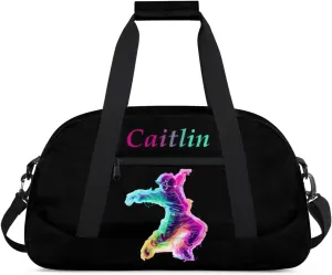 Dance Duffle-Bag for Teens Girls,Custom Hip-Hop-Bag for Dancer,Carry-on Lightweight for Travel-Duffle,Overnight,Workout Neon Dance Yellow