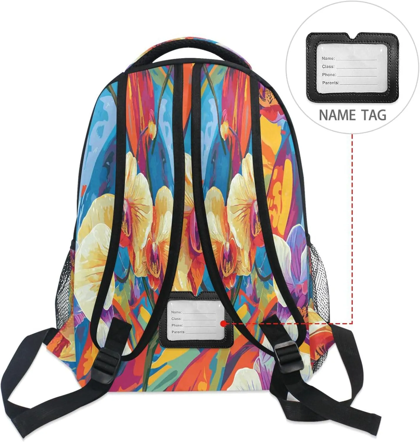 Day Backpack for Teens Boys Girls Waterproof Sports Backpack with Chest Strap for College Work Meat Loaf Surrealism Style