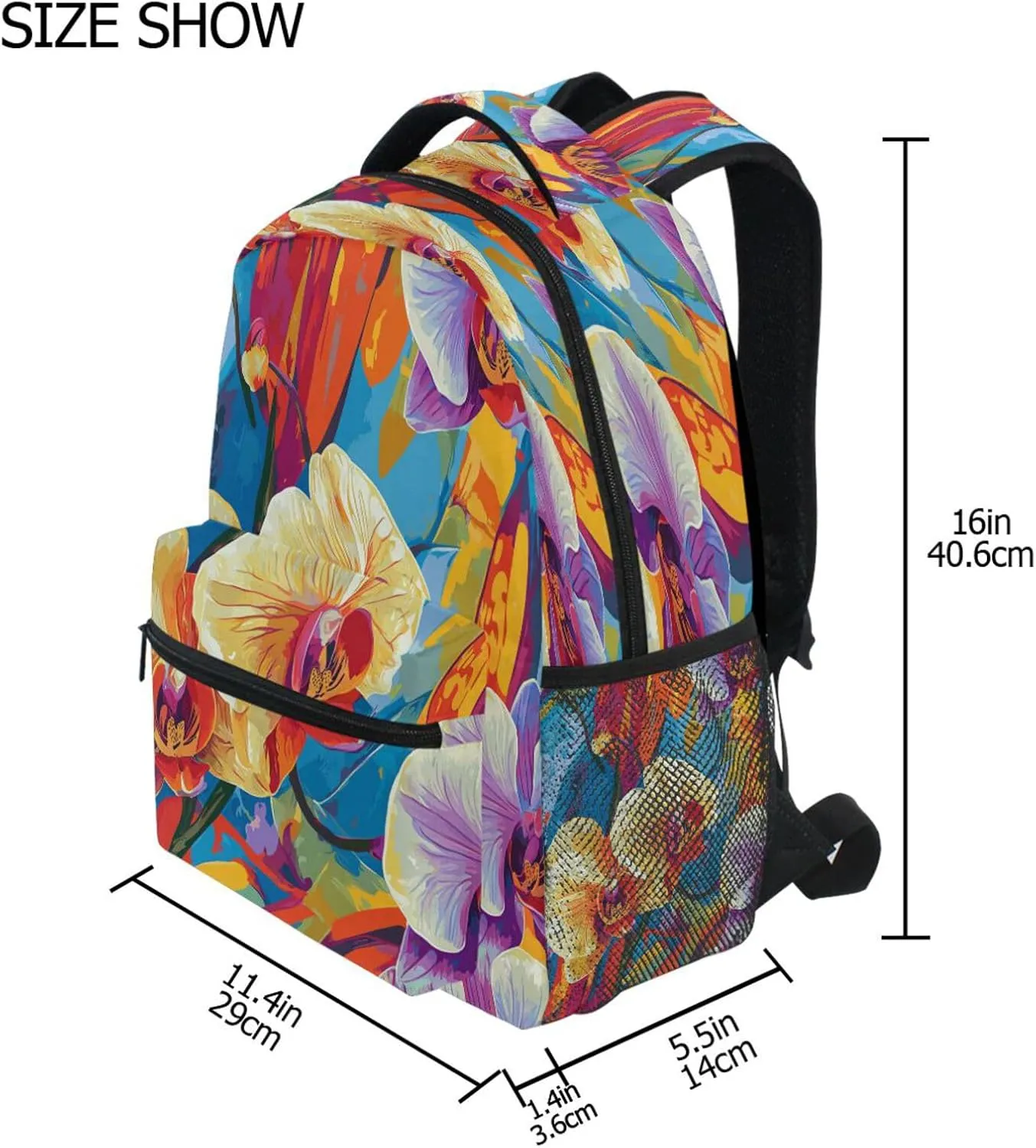 Day Backpack for Teens Boys Girls Waterproof Sports Backpack with Chest Strap for College Work Meat Loaf Surrealism Style