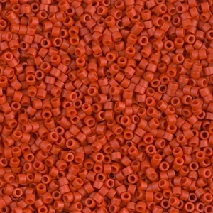 DB 795, Vermillion Opaque Matte Dyed - Miyuki Delica Beads - Size 11 - 5 grams - Japanese Cylinder Seed Beads - Retail & Wholesale