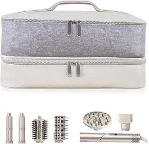 Dcmary Double - Layer Airwrap Travel Case - Ideal Carrying & Storage Organizer for Shark Flexstyle or FlexFusion, Compatible with Dyson Airwrap Styler and Attachments
