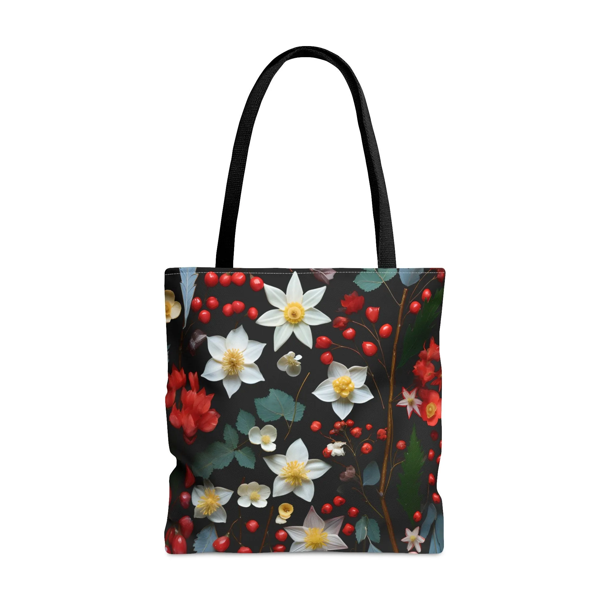 December Birth Flower Gift Tote Bag, Birth Month Flower Bag