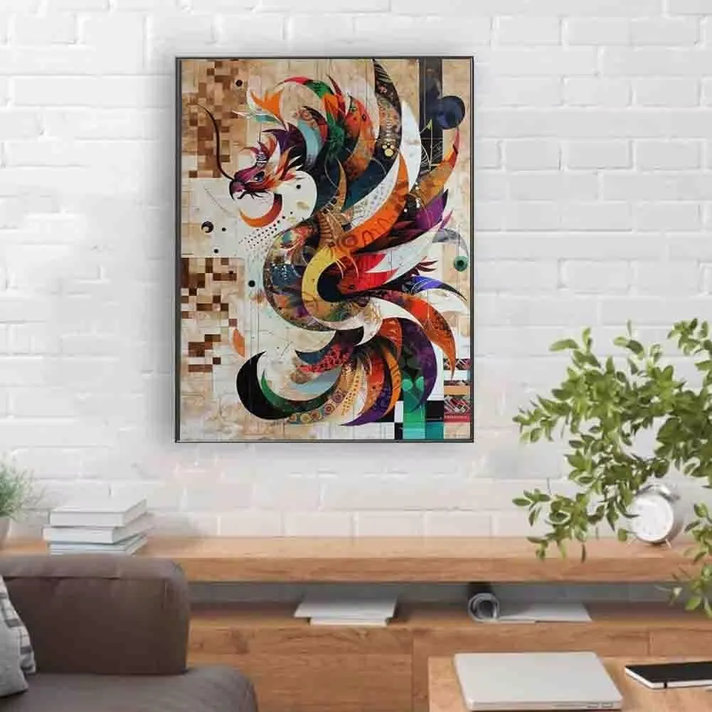 Diamond Painting Kit Bird Abstract Diamond Art Kits for Adults DIY Full Round Drill Embroidery Cross Stitch Gems for Crafting 5D Crystal Gem Art Adult Crafts for Home Wall Decor Gifts 20x28inch Z-TVS