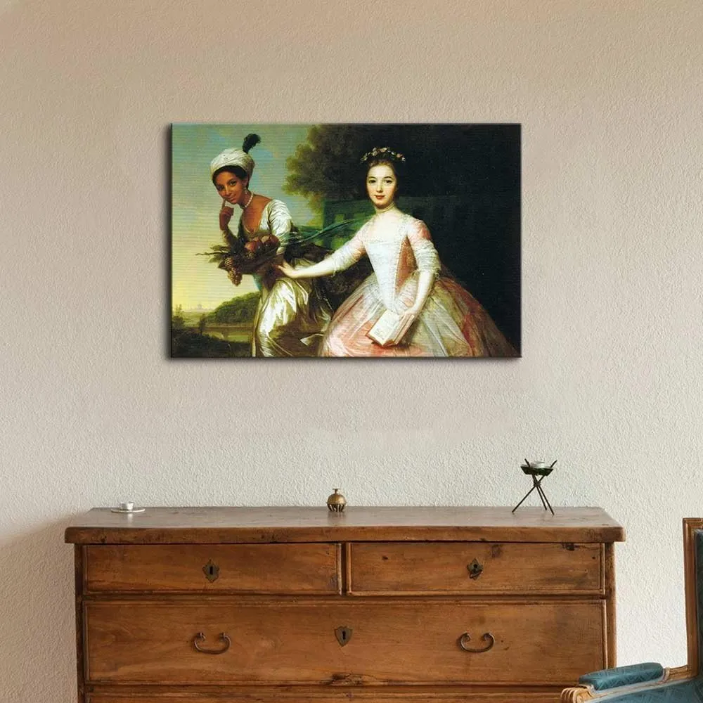 Dido Elizabeth Belle by Johann Zoffany - Canvas Print Wall Art Famous Painting Reproduction - 16" x 24"