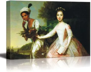 Dido Elizabeth Belle by Johann Zoffany - Canvas Print Wall Art Famous Painting Reproduction - 16" x 24"