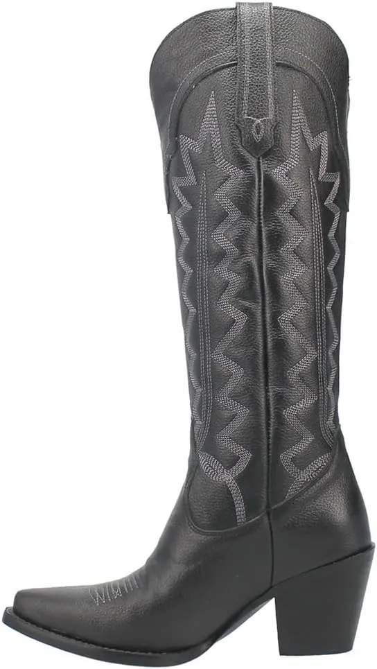 Dingo women's High Cotton Embroidery Snip Toe Fashion Boot