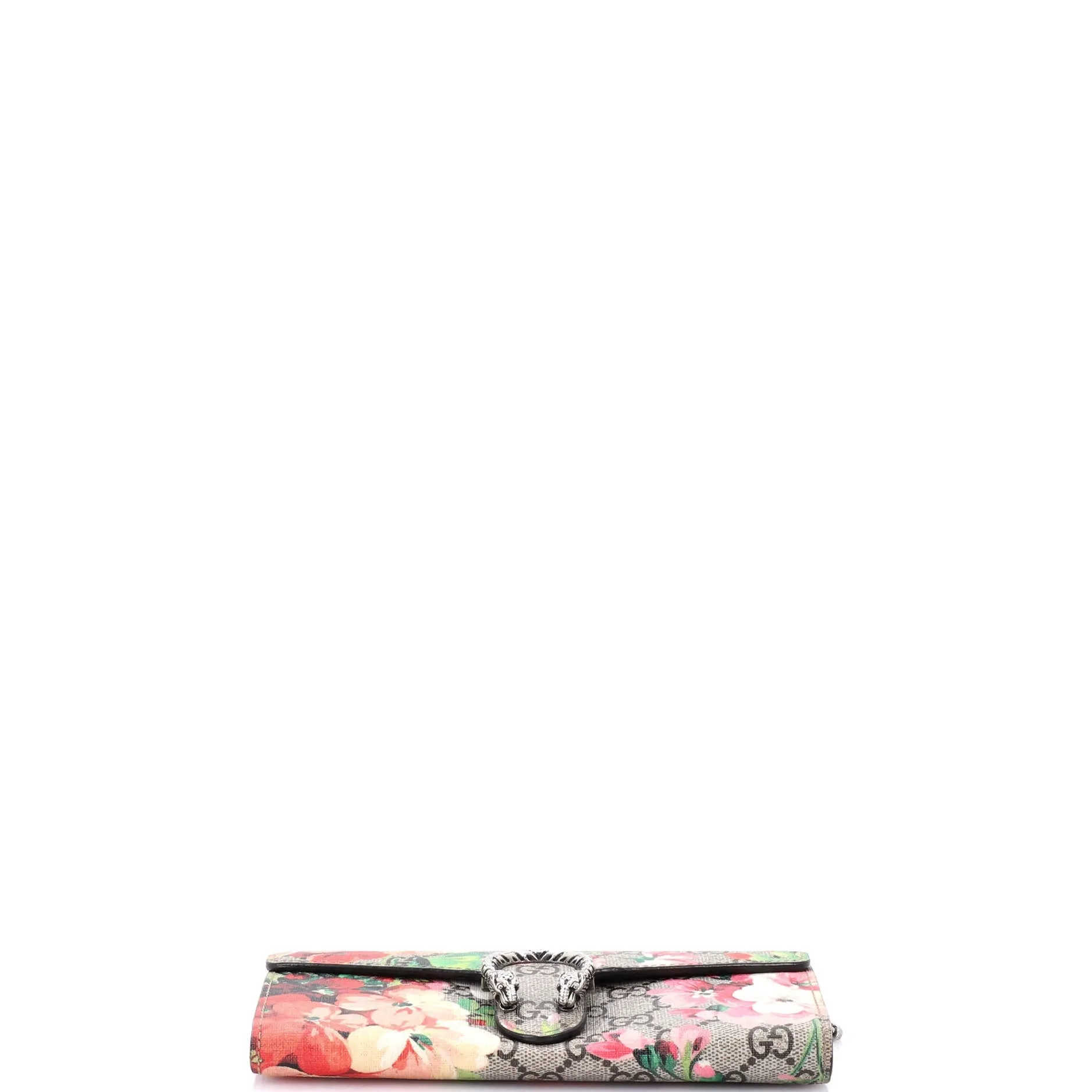 Dionysus Chain Wallet Blooms Print GG Coated Canvas Long