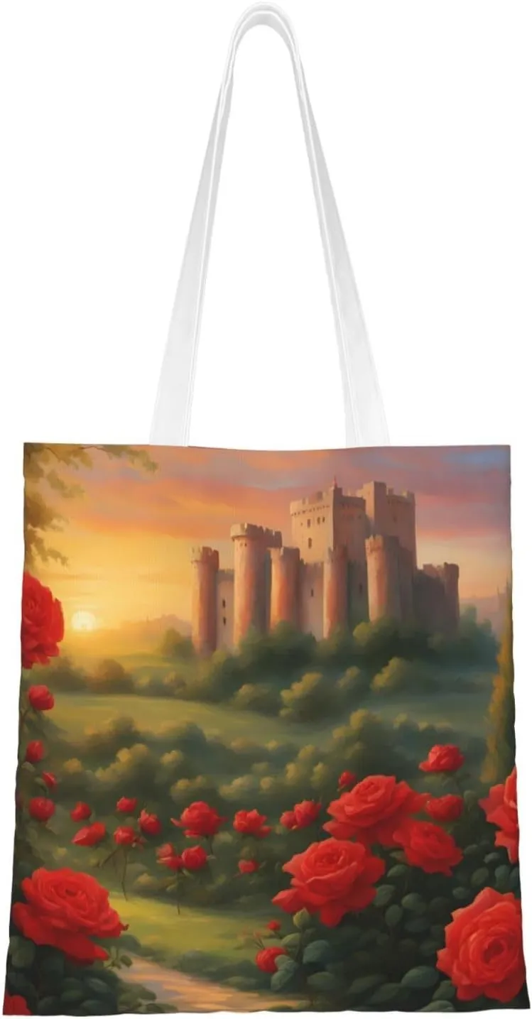 Distant Castle 12ann Reusable Canvas Tote For Shopping Beach Mother'S Day Gift Bag