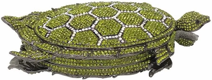 DJBM Chic Turtle Rhinestone Clutch Sparkle Women Crystal Evening Bags for Wedding Party Animal Diamond Minaudiere Handbag