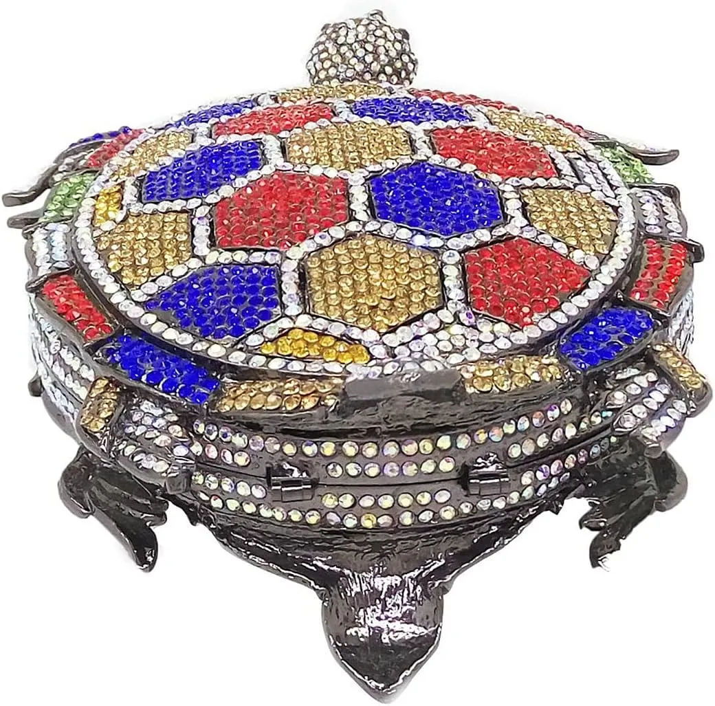 DJBM Chic Turtle Rhinestone Clutch Sparkle Women Crystal Evening Bags for Wedding Party Animal Diamond Minaudiere Handbag