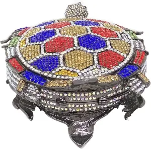 DJBM Chic Turtle Rhinestone Clutch Sparkle Women Crystal Evening Bags for Wedding Party Animal Diamond Minaudiere Handbag