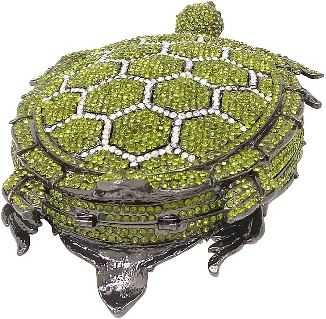 DJBM Chic Turtle Rhinestone Clutch Sparkle Women Crystal Evening Bags for Wedding Party Animal Diamond Minaudiere Handbag