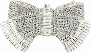 DJBM Sweet Bow Rhinestone Crystal Evening Clutch Diamond Evening Bags Purses and Handbags for Women Formal Party Wedding