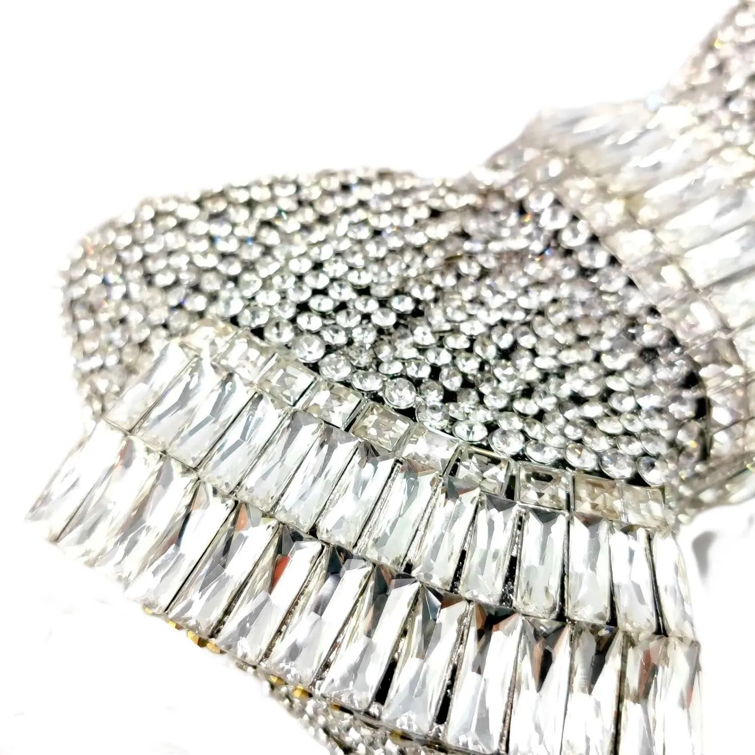 DJBM Sweet Bow Rhinestone Crystal Evening Clutch Diamond Evening Bags Purses and Handbags for Women Formal Party Wedding