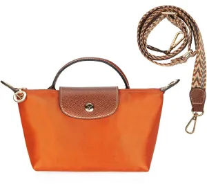 DOMAT Crossbody Bag for Women, Chic Lightweight Purse with Leather Top-handle, Compact Clutch Bag, Shoulder Handbag