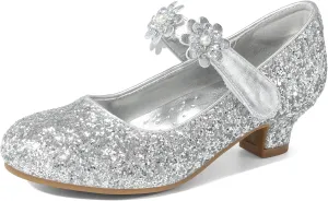 DREAM PAIRS Girls Mary Jane Dress Shoes Pumps Low Heels Flower Party Wedding Princess