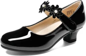 DREAM PAIRS Girls Mary Jane Dress Shoes Pumps Low Heels Flower Party Wedding Princess