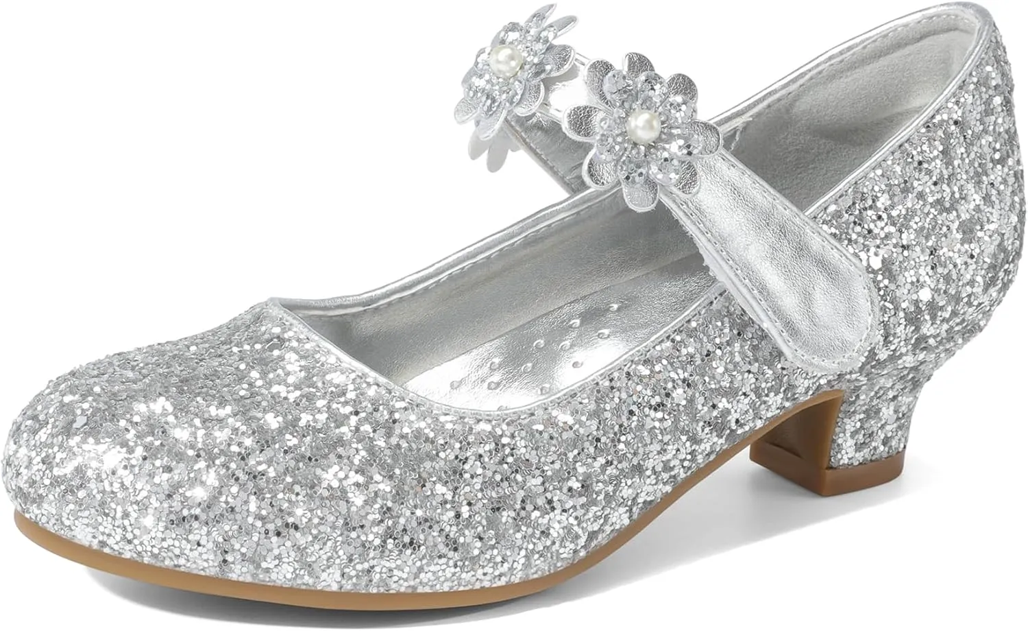 DREAM PAIRS Girls Mary Jane Dress Shoes Pumps Low Heels Flower Party Wedding Princess