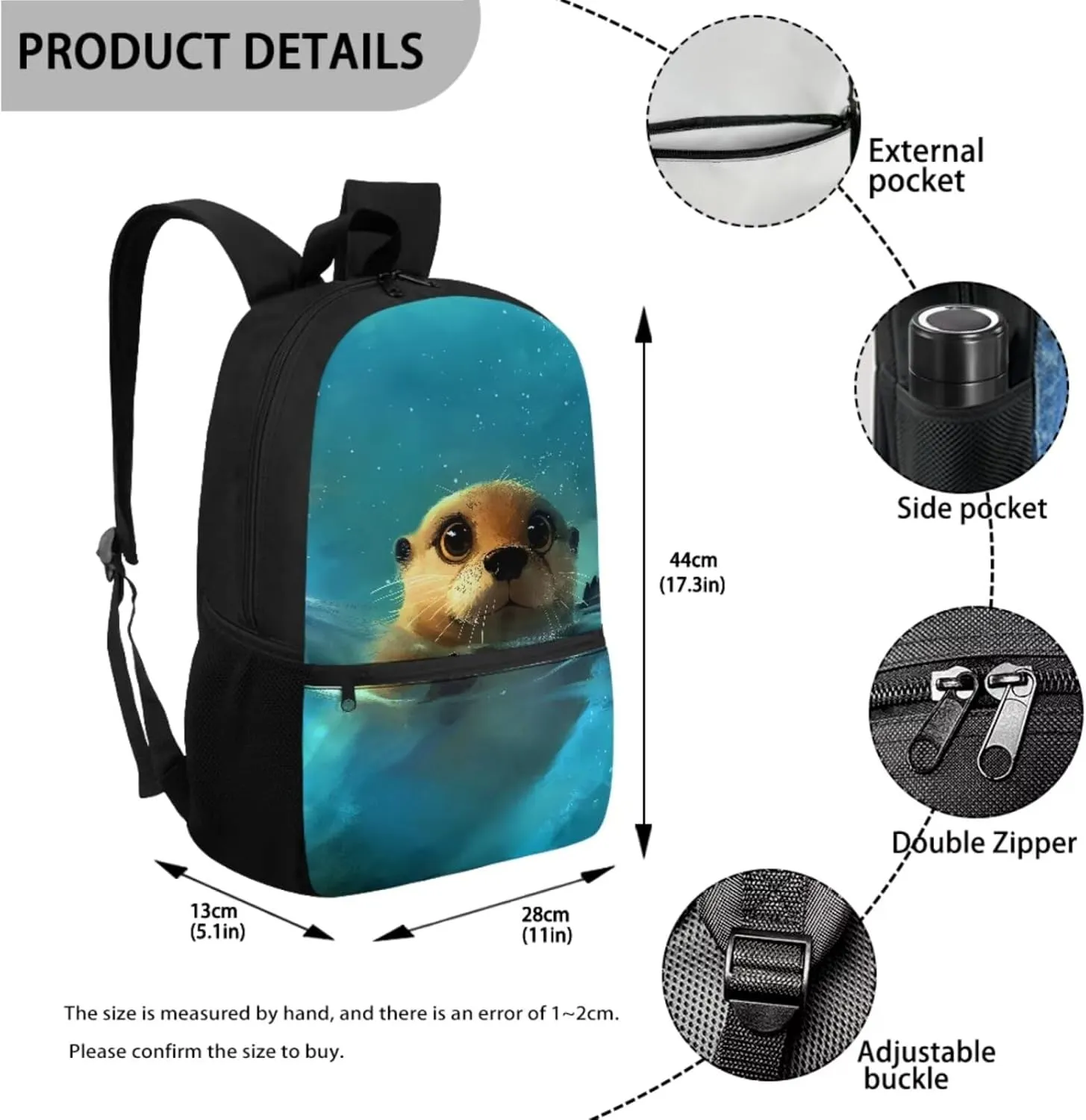 Dreaweet Girls Backpack with Lunch Box 17 inch Capybara Bookbag with Lunchbox for Kids Ages 6-8/8-12 School Book Bag with Lunch Bag Combo Schoolbag Lunchbag Pencil Bag Set of 3
