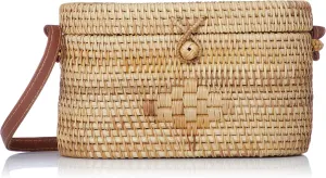 EARTH MADE(アースメイド) Rattan Shoulder Bag Oval 47-4086