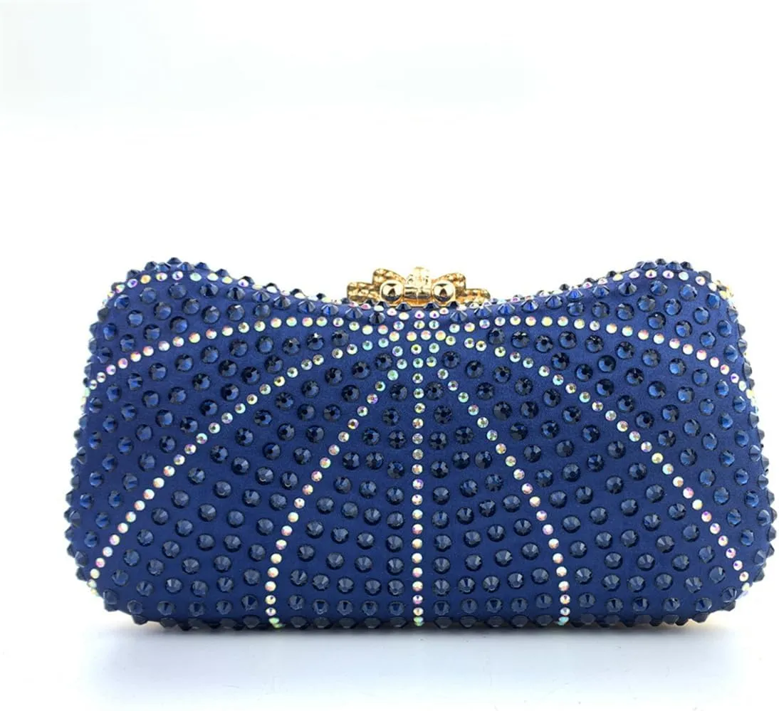 Elegant Ladies Diamond Evening Clutch Floral Handbag Crystal Shoulder Bag Sparkly Women Purse for Cocktail Party Prom