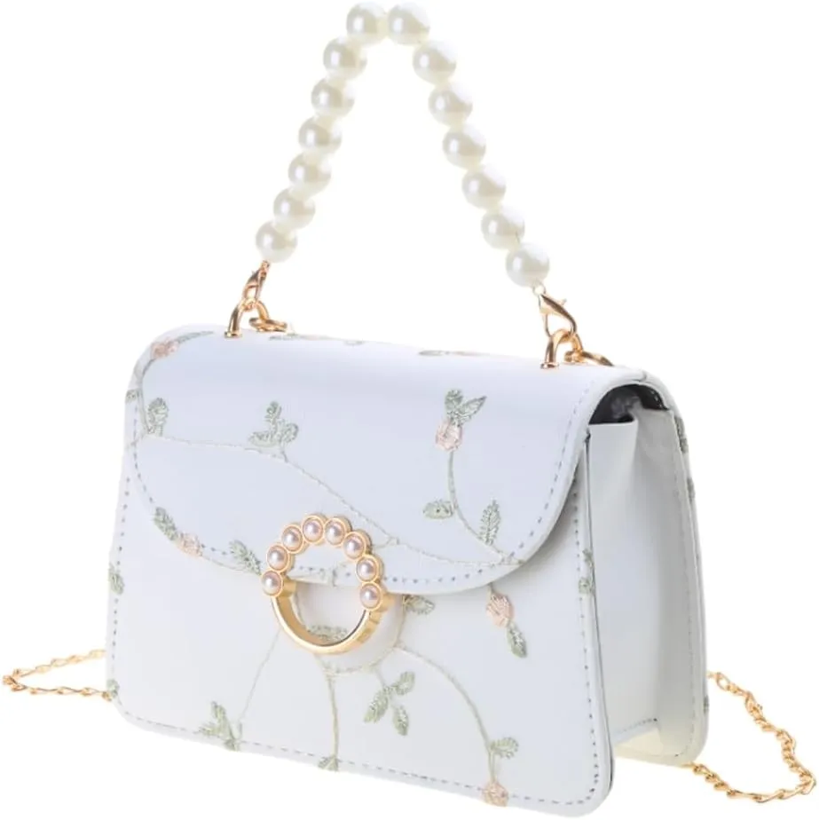 Elegant Women's Lace Embroidery Handbag Stylish and Versatile Shoulder Bag for Trendy Ladies