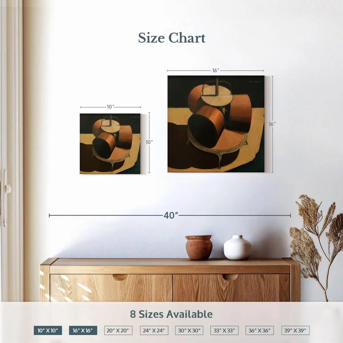 ElephantStock - Chocolate Grinder No. 1 Wall Art - Square Canvas Wall Art - Living Room Wall Decor - Painting Kitchen Utensils Canvas Art - Brown And Black Decor by Marcel Duchamp - 10" x 10"
