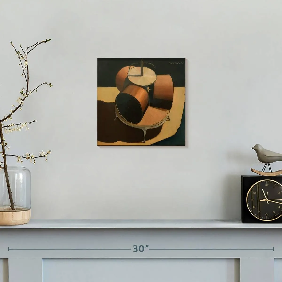 ElephantStock - Chocolate Grinder No. 1 Wall Art - Square Canvas Wall Art - Living Room Wall Decor - Painting Kitchen Utensils Canvas Art - Brown And Black Decor by Marcel Duchamp - 10" x 10"