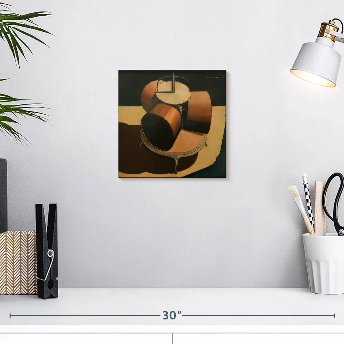 ElephantStock - Chocolate Grinder No. 1 Wall Art - Square Canvas Wall Art - Living Room Wall Decor - Painting Kitchen Utensils Canvas Art - Brown And Black Decor by Marcel Duchamp - 10" x 10"