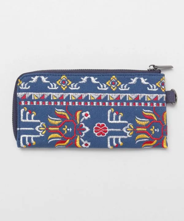 Embroidered Long Wallet
