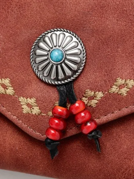 Embroidery Long Wallet