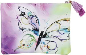 Enesco Izzy and Oliver Butterfly Pouch, Cosmetic Bag, 0.39in H
