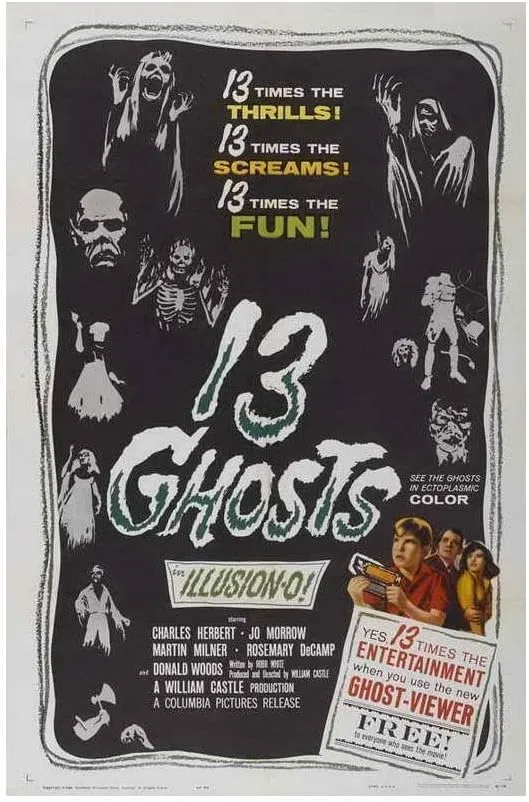 enhighten 13 Ghosts Movie Charles Herbert Jo Morrow Martin Milner Film Wall Art Print for Theater Movie Night Room Decor 24x36 Poster