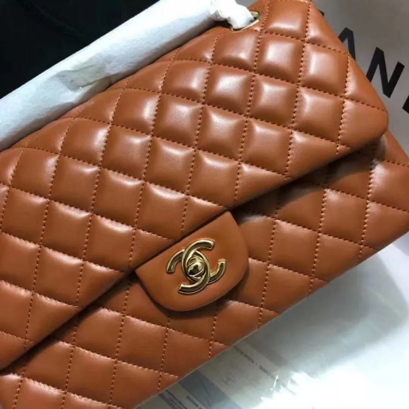 ESMEE - Lambskin Jumbo Shoulder Bag Caramel