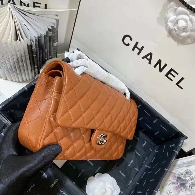 ESMEE - Lambskin Jumbo Shoulder Bag Caramel