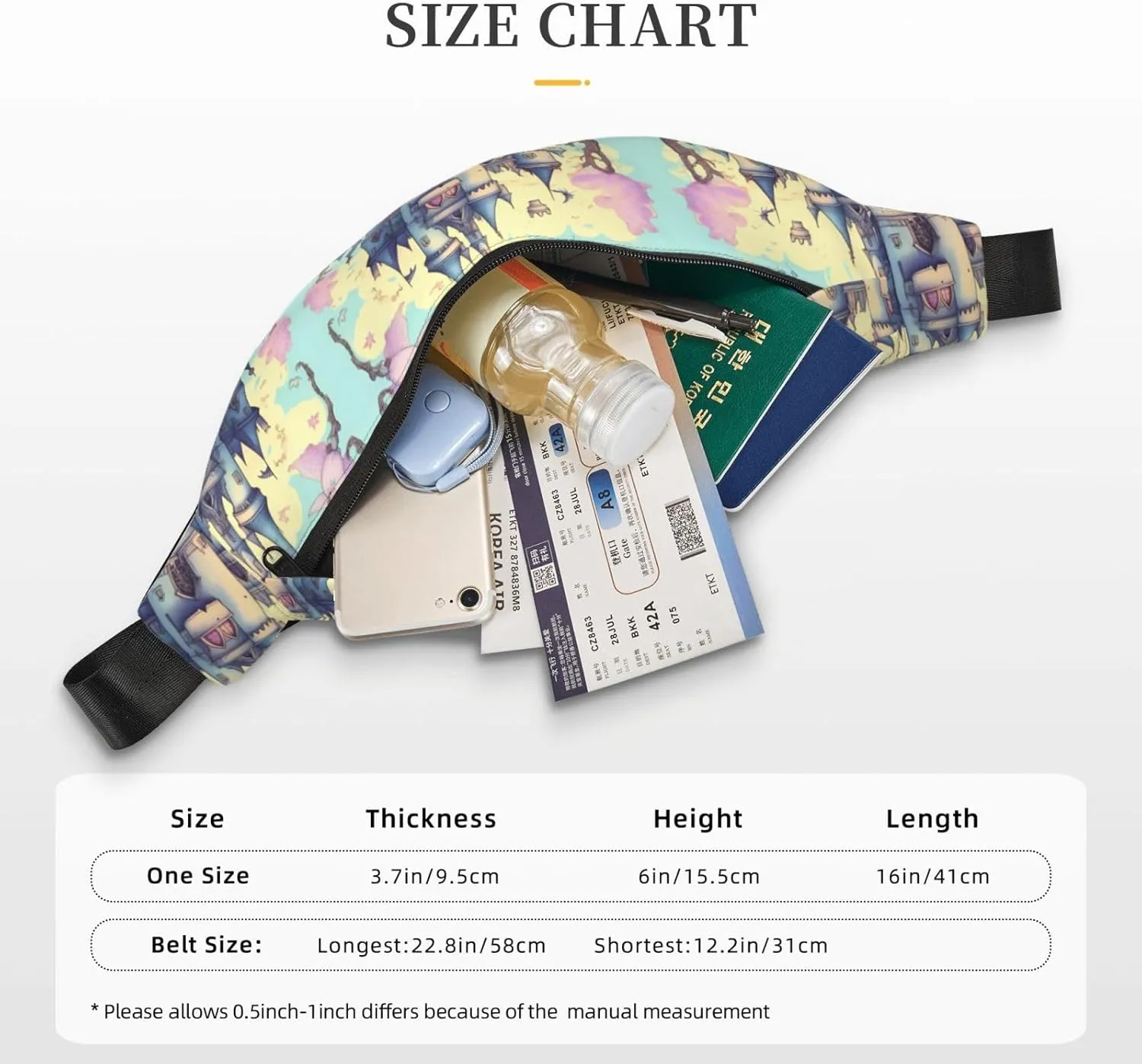 Fairytale Castle Fashion Crossbody Appearance High capacity outdoor with Adjustable Comfortable Work Leisure Versatile, RXZER23