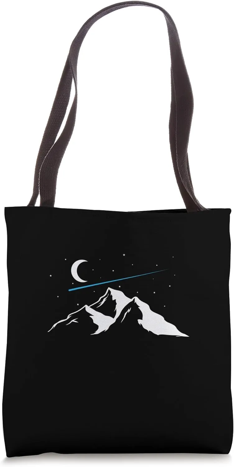 Falling Stars over Mountains Sky Tote Bag