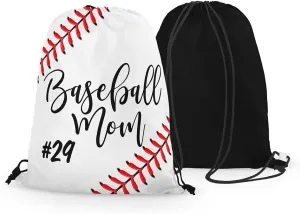 FAN STAR Baseball Mom Drawstring Bag