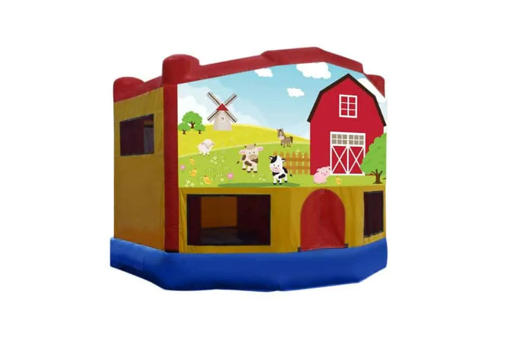 Farm Animals Small Combo Jumping Castle