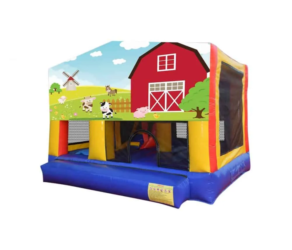 Farm Animals Small Slide Jumping Castle